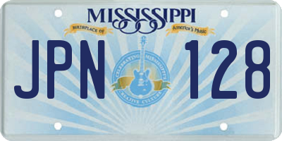 MS license plate JPN128
