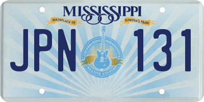 MS license plate JPN131