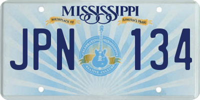 MS license plate JPN134