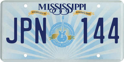MS license plate JPN144