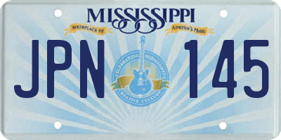 MS license plate JPN145