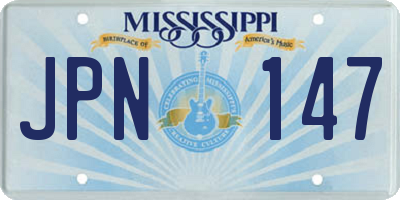 MS license plate JPN147