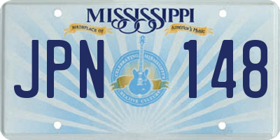 MS license plate JPN148
