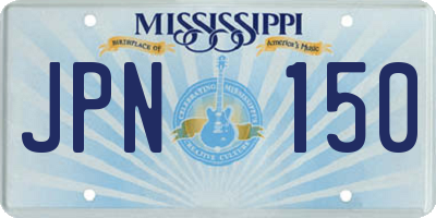 MS license plate JPN150