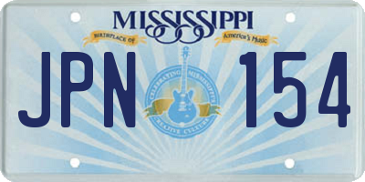 MS license plate JPN154