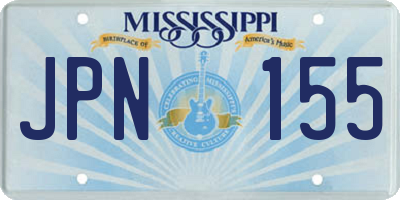 MS license plate JPN155