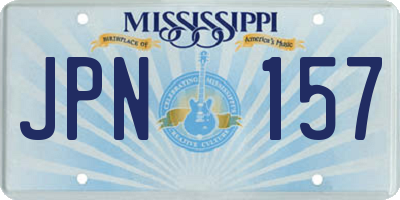 MS license plate JPN157