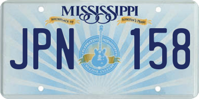 MS license plate JPN158
