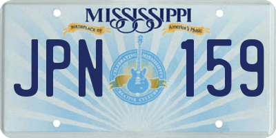 MS license plate JPN159
