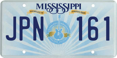 MS license plate JPN161