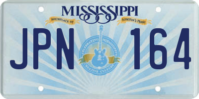 MS license plate JPN164