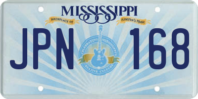 MS license plate JPN168
