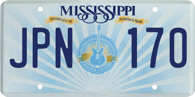 MS license plate JPN170