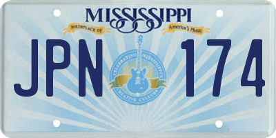 MS license plate JPN174