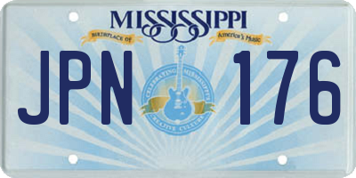 MS license plate JPN176