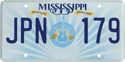 MS license plate JPN179