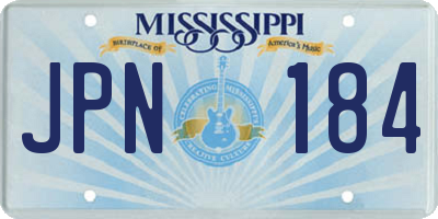 MS license plate JPN184
