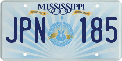 MS license plate JPN185