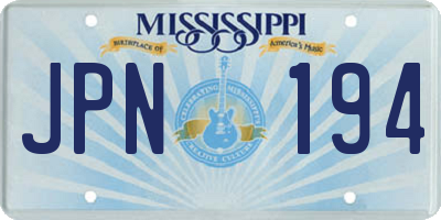 MS license plate JPN194