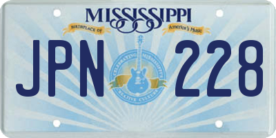 MS license plate JPN228