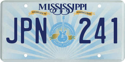 MS license plate JPN241
