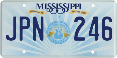 MS license plate JPN246