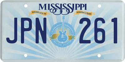 MS license plate JPN261