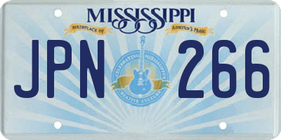 MS license plate JPN266