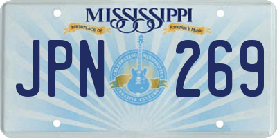 MS license plate JPN269