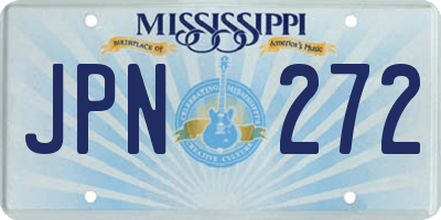 MS license plate JPN272
