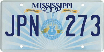 MS license plate JPN273