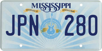 MS license plate JPN280
