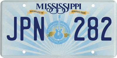 MS license plate JPN282