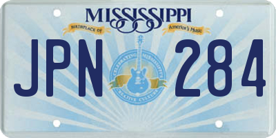 MS license plate JPN284