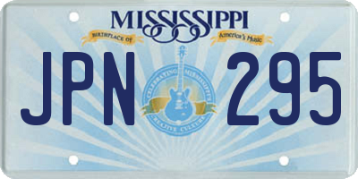 MS license plate JPN295