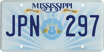 MS license plate JPN297