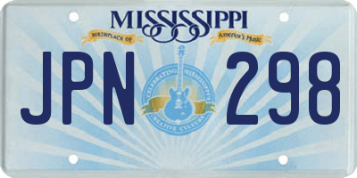 MS license plate JPN298