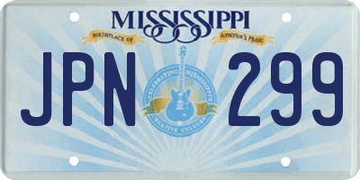 MS license plate JPN299