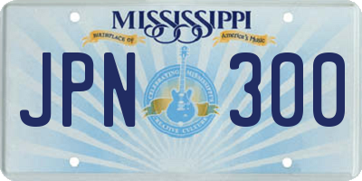MS license plate JPN300