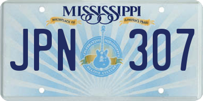 MS license plate JPN307