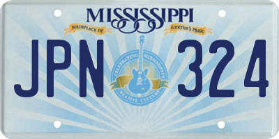 MS license plate JPN324