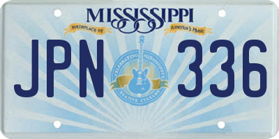MS license plate JPN336