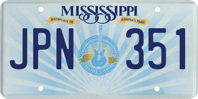 MS license plate JPN351