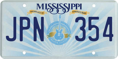 MS license plate JPN354
