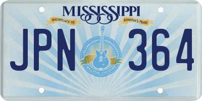 MS license plate JPN364