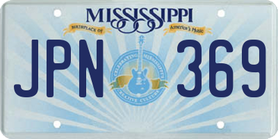 MS license plate JPN369