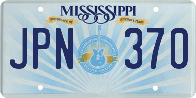 MS license plate JPN370