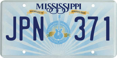 MS license plate JPN371