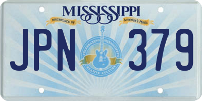 MS license plate JPN379