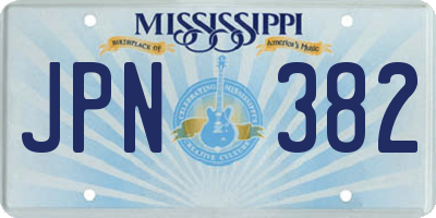 MS license plate JPN382